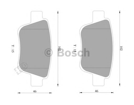 BOSCH 0 986 AB9 366 Brake Pad Set, disc brake